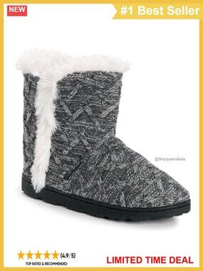 MUK LUKS Women's Cheyenne Ankle Boots Memory Foam Faux Fur Lined